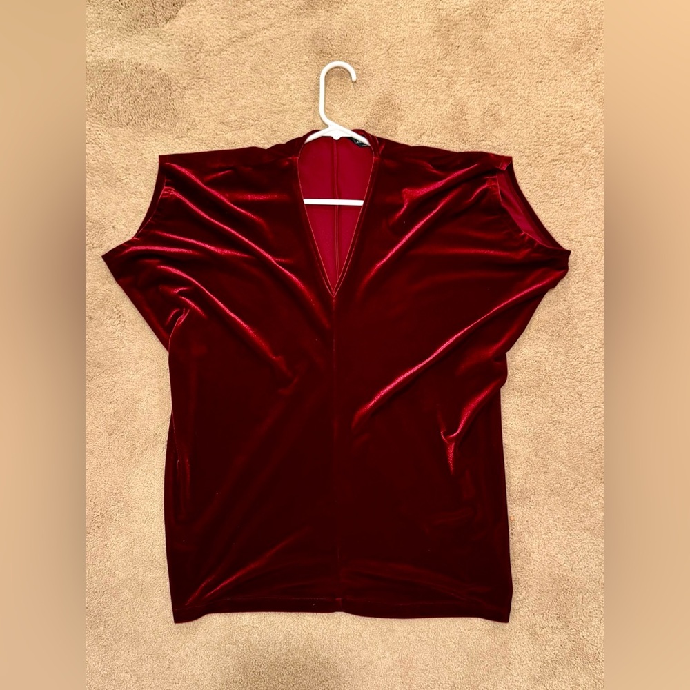 Lands’ End // Short Sleeve Top // Red Velvet // Size 10-12